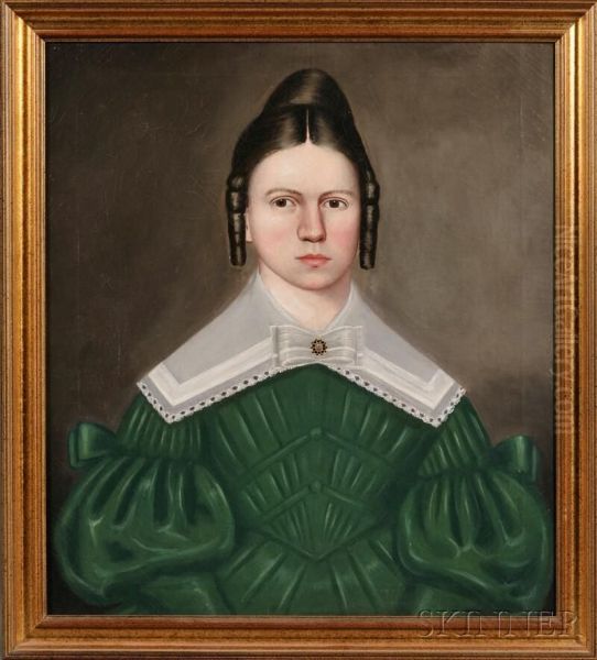 Portrait Of Harriet Henderson Hubbard Oil Painting by Erastus Salisbury Field