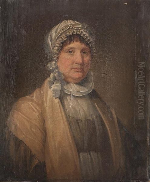 Portrait Of A Woman In Alace Cap. Oil Painting by Robert Field