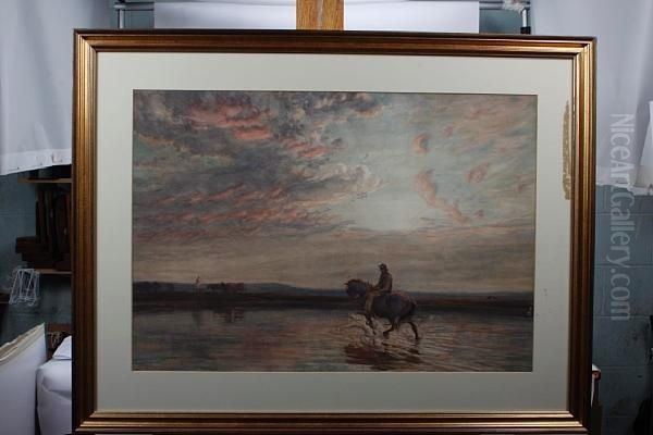 Evening, Plough Horse Returning Oil Painting by Walter Field