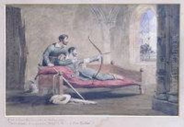 The Death Of Robin Hood Oil Painting by Thales Fielding