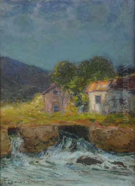 Paesaggio Costiero Oil Painting by Andrea Figari