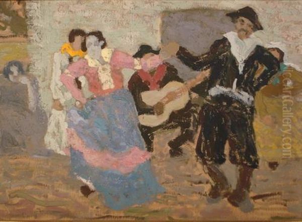 Bailecito Oil Painting by Juan Carlos Figari Castro