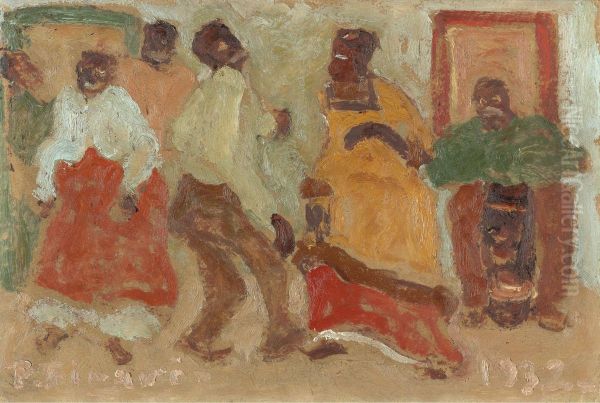 Figuras Negras Oil Painting by Pedro Figari