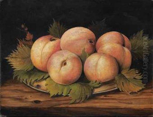 Piatto Di Pesche Oil Painting by Ambrogio Giovanni Figino