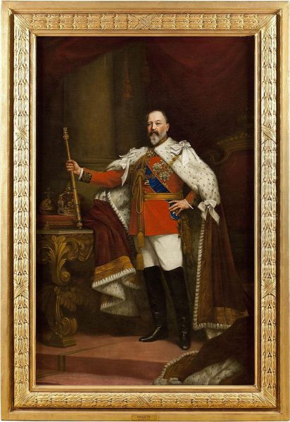 The Coronation Portrait Of Edward Vii Oil Painting by Sir Samuel Luke Fildes