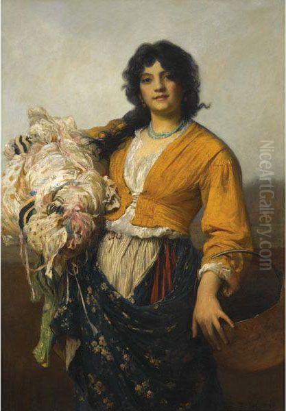 The Remnants Gatherer Oil Painting by Sir Samuel Luke Fildes