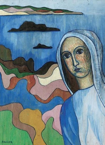 La Vierge Oil Painting by Charles Filiger