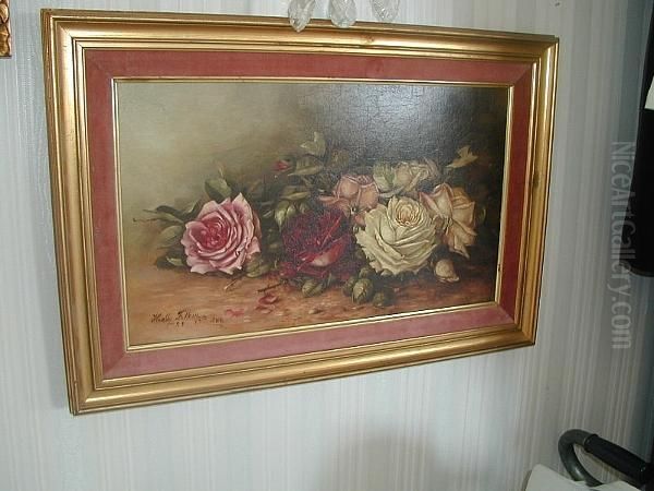 Still Life, Roses Oil Painting by Heather Filkin