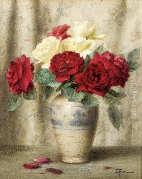 Les Roses Oil Painting by Ernest Filliard