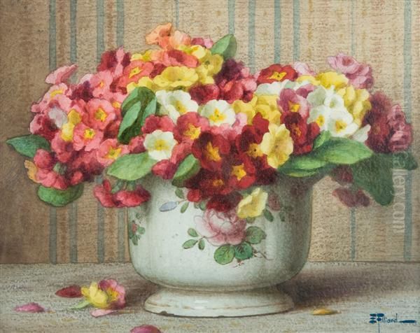 Bouquet De Fleurs Oil Painting by Ernest Filliard