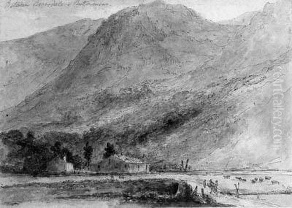 Between Borrowdale And Buttermere Oil Painting by And Hon. Daniel Finch