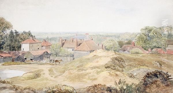 Landscape, Probably Frognal Oil Painting by Francis Oliver Finch