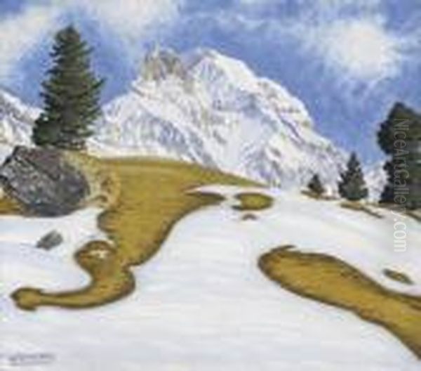 Schneeschmelze Oil Painting by Waldemar Fink