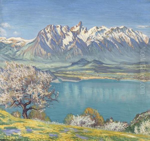 Maientag Rings Um Den Thunersee Oil Painting by Waldemar Fink