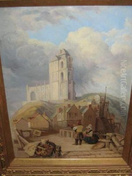 Mont St Michel Oil Painting by Samuel Stevenson Finlay