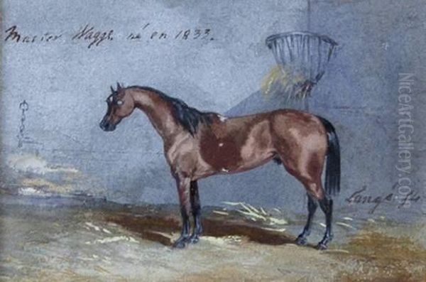 Cheval A L'ecurie Oil Painting by Jules, Baron Finot