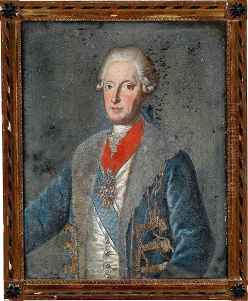 Portrait Of A Man Decorated With The Order Of The Golden Fleece Oil Painting by Joseph Fischer