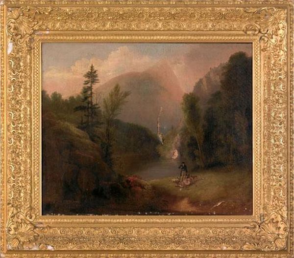 Landscape With A Hunter And Game Oil Painting by Alvan Fisher