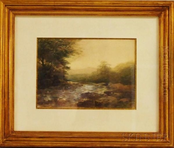 Rocky Brook Oil Painting by Anna S. Fisher