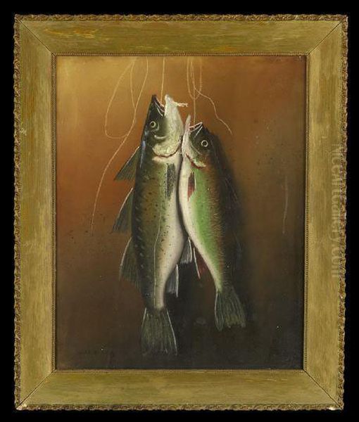 Nature Morte: Fish Oil Painting by D.A. Fisher