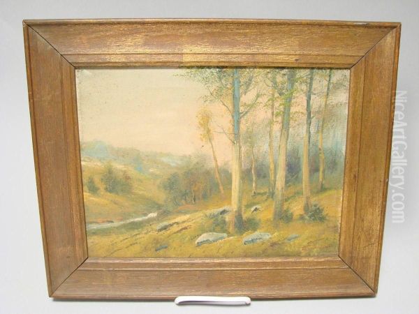 Forest Landscape Oil Painting by D.A. Fisher