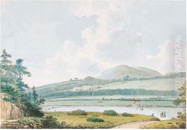 The Minto Hills From Teviot Valley, Scotland; Rubers Law From The Wells, Scotland Oil Painting by George Bulteel Fisher