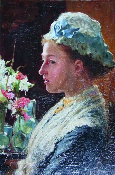 Portrait Of A Lady; And Of A Gentleman Oil Painting by Stefani Melton Fisher