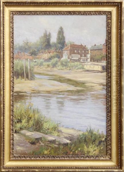 The Thames At The Brentford Oil Painting by Percy Harland Fisher