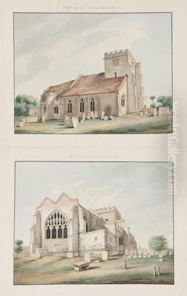 Church Architecture And Antiquities Of Kent Oil Painting by Thomas Fisher