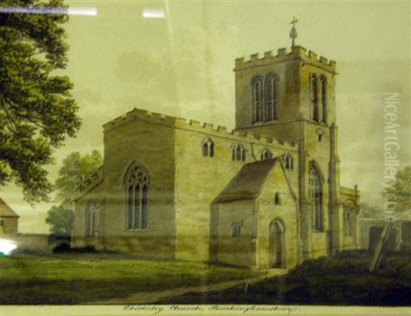 Chicheley Church,buckinghamshire Oil Painting by Thomas Fisher