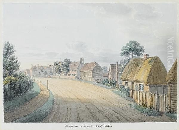 Houghton Conquest, Bedfordshire Oil Painting by Thomas Fisher