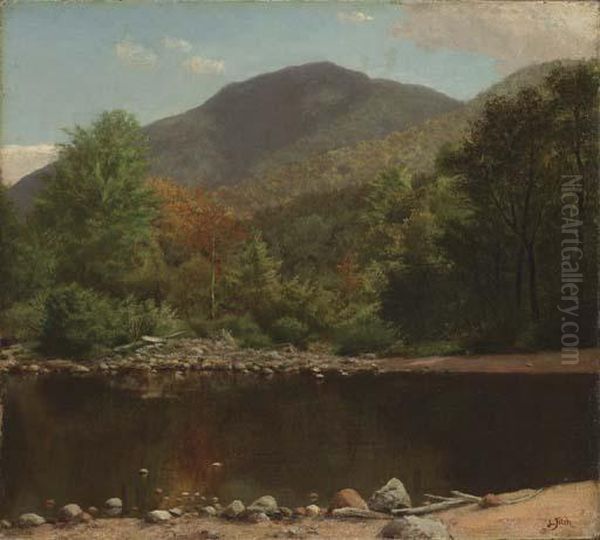 Mountain Lake Oil Painting by John Lee Fitch