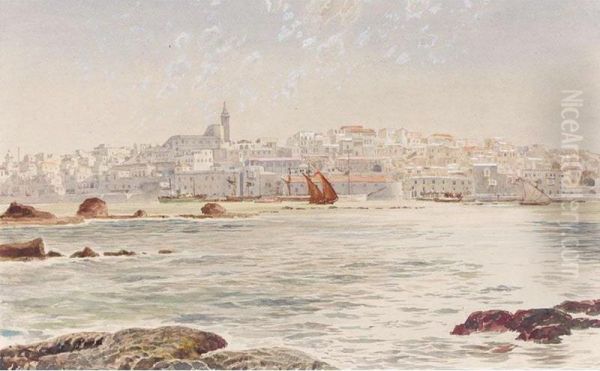 View Of Jaffa Oil Painting by Edward H. Fitchew