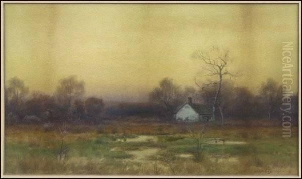 Cottage In Thecountryside Oil Painting by William Crothers Fitler