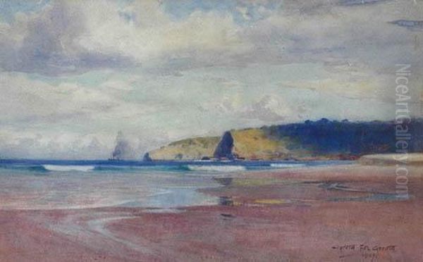 Coastal View Oil Painting by Gerald Fitzgerald