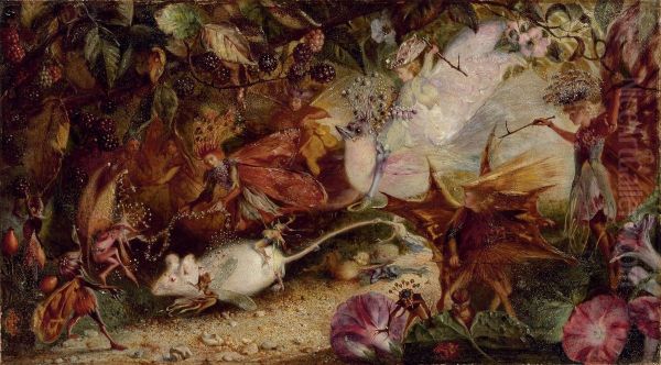 The Chase Of The White Mouse Oil Painting by John Anster Fitzgerald