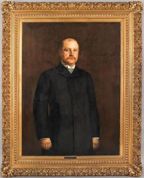 President Of Aetna Insurance Company Oil Painting by Charles Noel Flagg