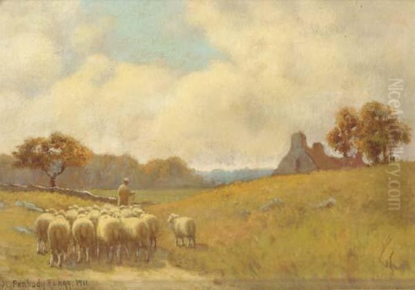 Heading Home Oil Painting by Hiram Peabody Flagg