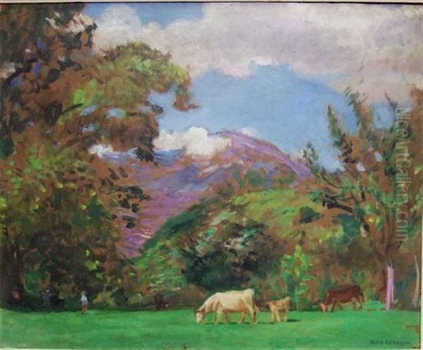 Le Grand Platane Dauphine Oil Painting by Jules Flandrin