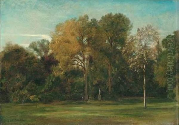 Interieur De Parc Oil Painting by Paul Jean Flandrin