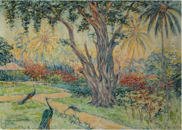 Javanische Garten Oil Painting by Max Fleischer