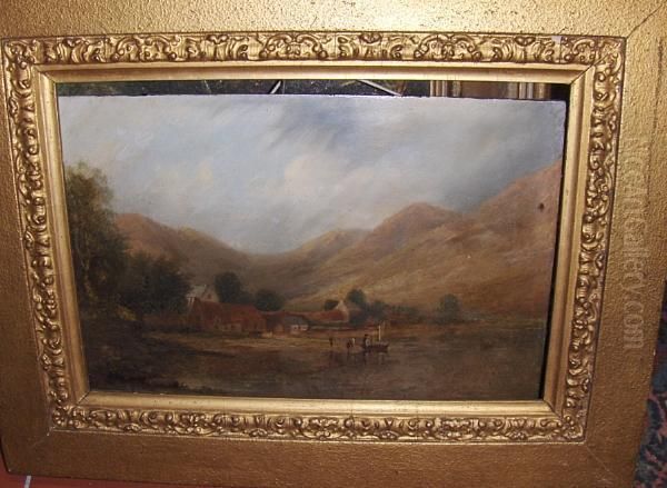 Old Luss Oil Painting by John Fleming