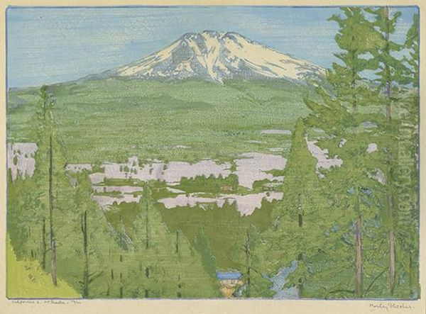 California 2--mt. Shasta. Oil Painting by Frank Morley Fletcher