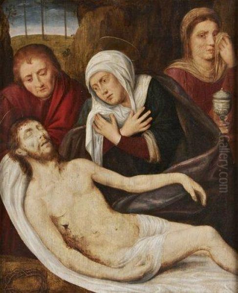 La Deploration Sur Le Corps Du Christ Mort Oil Painting by Frans I Vriendt (Frans Floris)