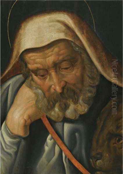 Saint Jerome Oil Painting by Frans I Vriendt (Frans Floris)