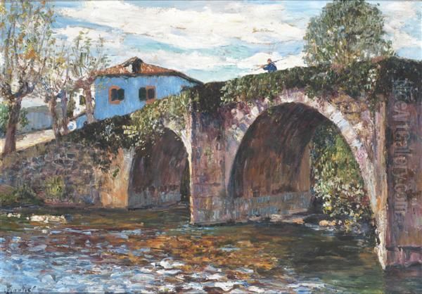 Le Pont Oil Painting by Louis Floutier