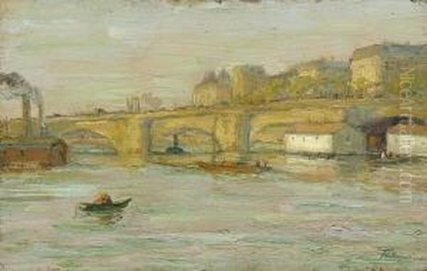 Seinebrucke Oil Painting by Hans Fluggen