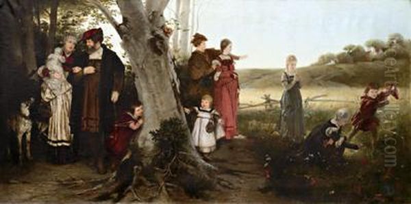 Grande Ritratto Di Famiglia Oil Painting by Josef Fluggen