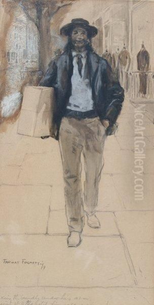 Man With A Bundle Oil Painting by Thomas Fogarty