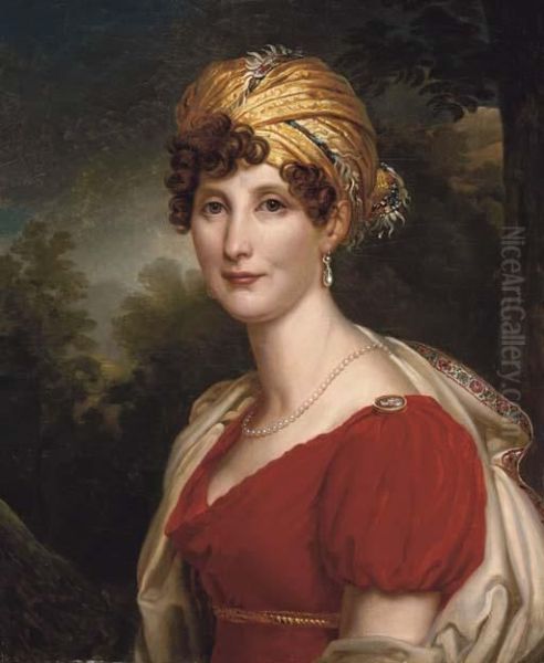 Portrait Of Eleonore De Montmorency, Duchess Of Rohan Oil Painting by Jean Francois Gerard Fontallard